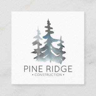 Rustic Pines   Square Business Card