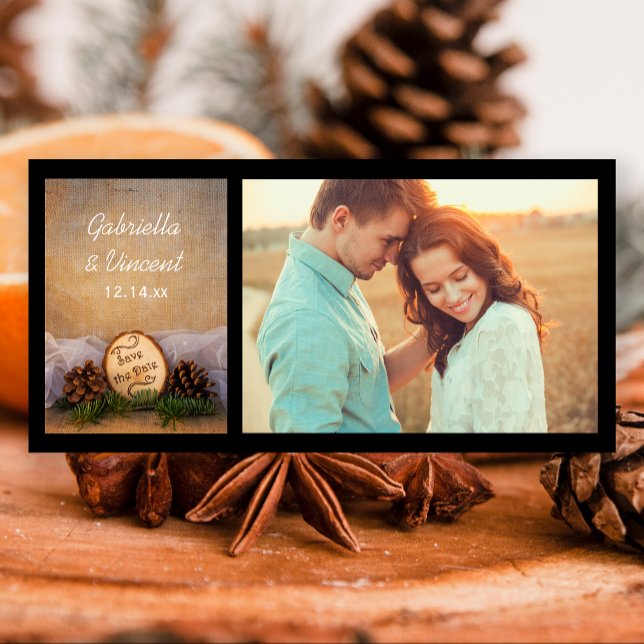 Rustic Pines Woodland Wedding Save the Date (Creator Uploaded)