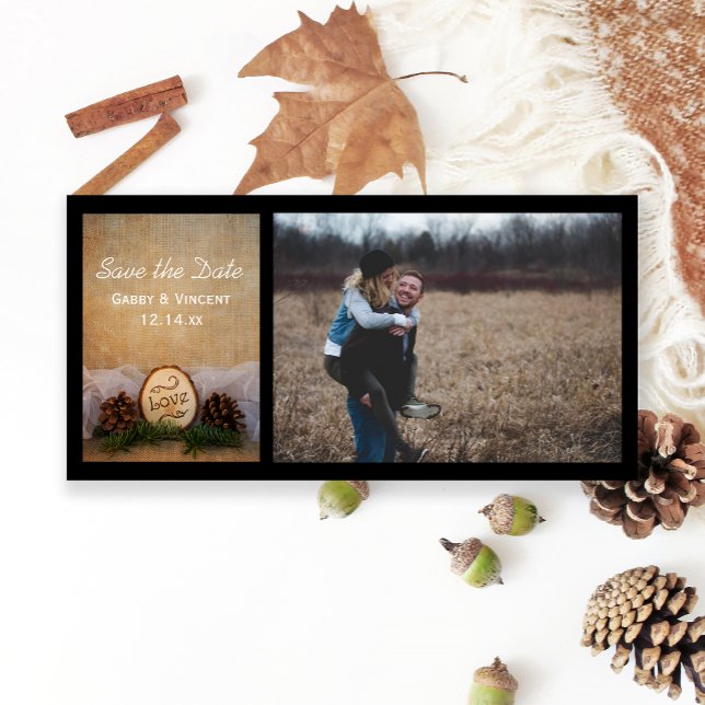 Rustic Pines Woodland Wedding Save the Date (Creator Uploaded)