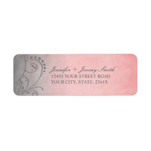 Rustic Pink and Grey Bohemian Return Address Label