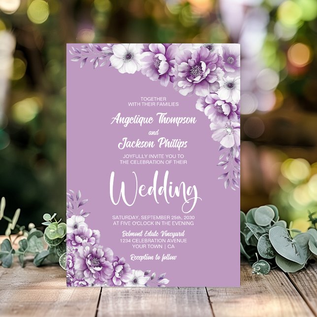 Rustic Pink Floral Wedding Invitation (Creator Uploaded)