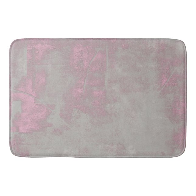 Rustic Pink Grey Mallow Abstract Art Nr42 Bath Mat (Front)