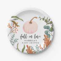 Rustic Pink Pumpkin Fall in Love Baby Shower