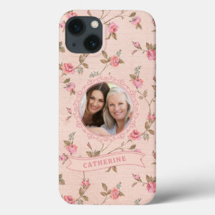 Rustic Pink Rose Custom iPhone 13 Case
