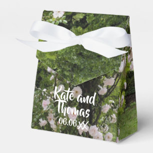 Rustic Pink Rose Floral Wedding Favour Box