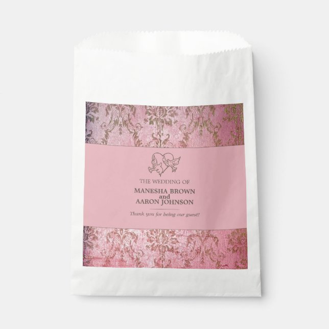 RUSTIC PINK - Wedding Favour Bag (Front)