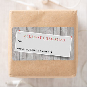 Rustic Pinned Christmas Holiday Season To and From