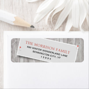 Rustic Pinned Return Address Label