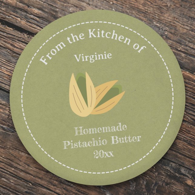 Rustic Pistachio Butter Label Sticker (Rustic Pistachio Butter Label Sticker)