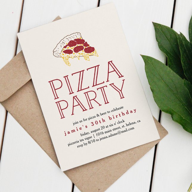 Rustic Pizza Party Invitation (Creator Uploaded)
