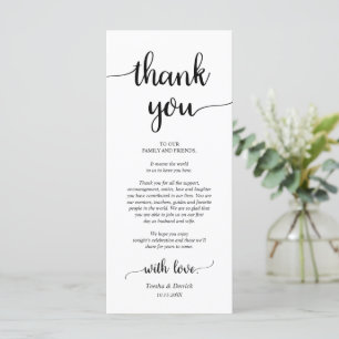 Rustic Place Setting Dinner Party Thank You Card