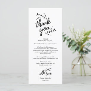Rustic Place Setting Dinner Party Thank You Card