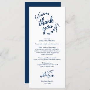 Rustic Place Setting Dinner Party Thank You Card