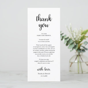 Rustic Place Setting Dinner Party Thank You Card