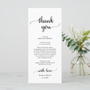 Rustic Place Setting Dinner Party Thank You Card