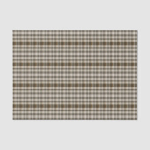 Rustic Plaid Brown and Tan Tissue Paper