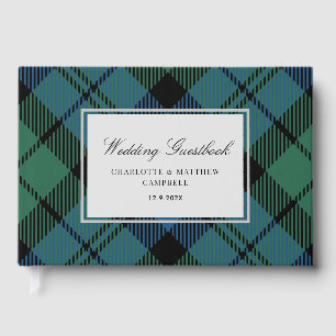 Rustic Plaid Campbell Custom Wedding Tartan Guest Book