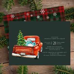Rustic Plaid Christmas Holidays Party Silver