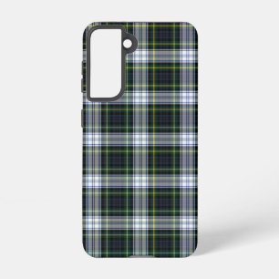 Rustic Plaid Clan Gordon Green White Tartan Samsung Galaxy Case