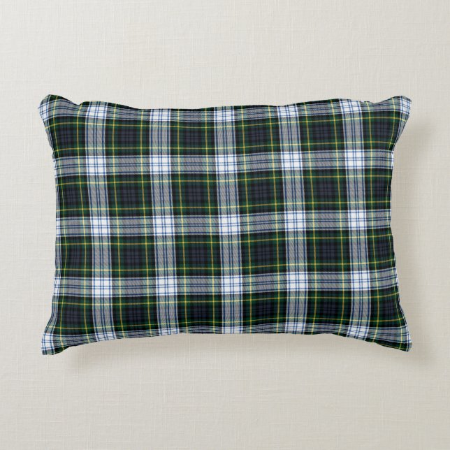 Rustic Plaid Clan Gordon Tartan Decorative Cushion (Front)