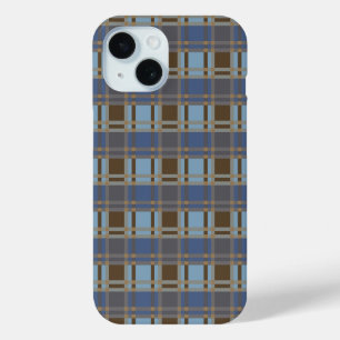 "Rustic Plaid Elegance" Pattern iPhone 15 Case