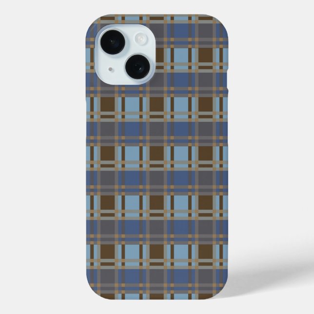 "Rustic Plaid Elegance" Pattern Case-Mate iPhone Case (Back)