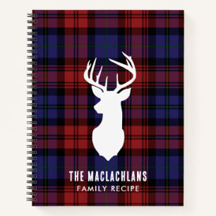 Rustic Plaid Elegant Family Tartan Recipe Notebook