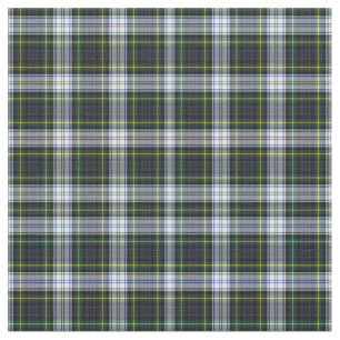 Rustic Plaid Gordon White Green Check Tartan Fabric