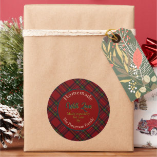 Rustic Plaid Homemade Treats Gift Seal 2