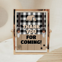 Rustic Plaid Lumberjack Thank you for Coming