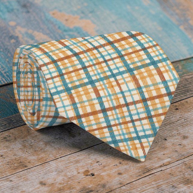 Rustic Plaid Pattern Necktie Tie (Creator Uploaded)