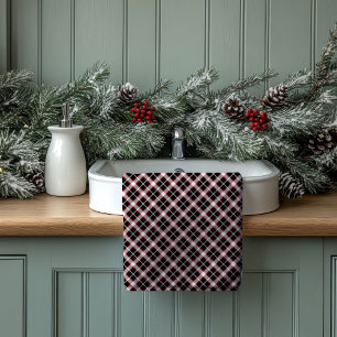 Rustic Plaid Towels Red Black Gift Housewarming