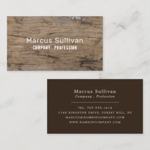 Rustic Plain Wood Business Card