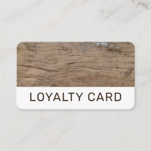 Rustic Plain Wood Loyalty Card