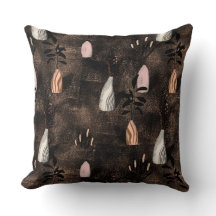 Rustic plants pillow in fall colour harmonies