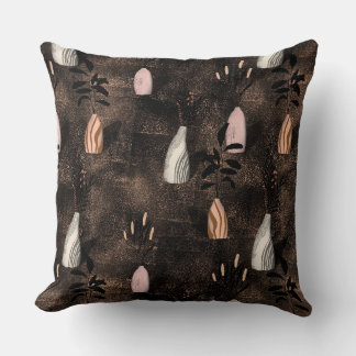 Rustic plants pillow in fall colour harmonies