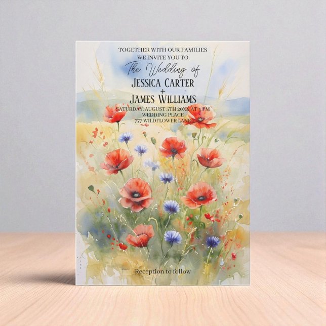 Rustic Polish Wedding Invitation with Watercolor  (Creator Uploaded)