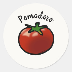 Rustic Pomodoro Italian Tomato Graphic Classic Round Sticker