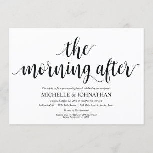 Rustic Post Wedding Brunch Invitation Card