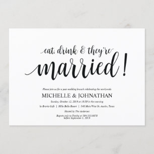 Rustic Post Wedding Brunch Invitation Card