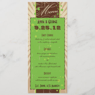 Rustic Poster: Apple Green Custom Wedding Menu