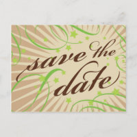 Rustic Poster: Apple Green Save the Date