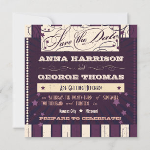 Rustic Poster: Aubergine Dream Save the Date