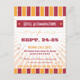 Rustic Poster: Pink & Orange Accommodation Enclosure Card