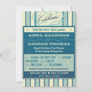 Rustic Poster: Sandy Beach Custom Wedding Invitation