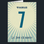 Rustic Poster: Sandy Beach Table Number<br><div class="desc">This table number card with a western feel, in sandy cream, beige, and cerulean blue, will make a bold statement. The design has been distressed and aged for a vintage feel. The wording is editable; if you have any problems with placement just click "Customise it!" above or contact me. See...</div>