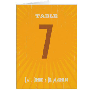 Rustic Poster: Tropical Sun Table Number