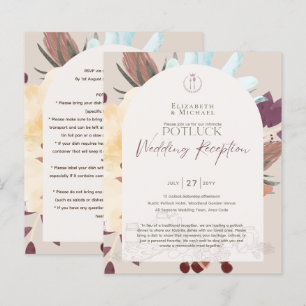 Rustic POTLUCK Wedding Invitation Template Guide