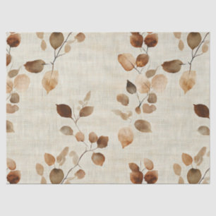 Rustic Pressed Leaves Pattern – Autumn Botanical 9 Tissue Paper