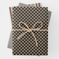 Rustic Primitive Country Checks Gift Wrapping Set